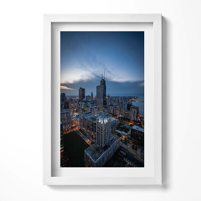 Keretezett kép Városi táj éjszakai fények