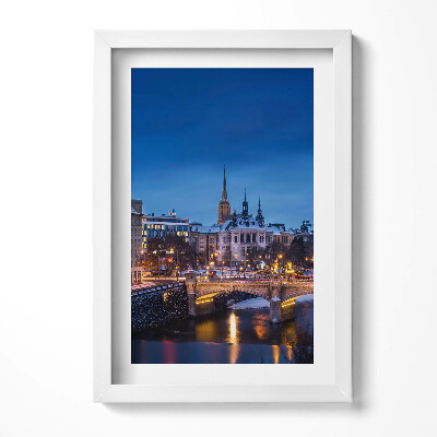 Keretezett kép Városi táj éjszakai fények