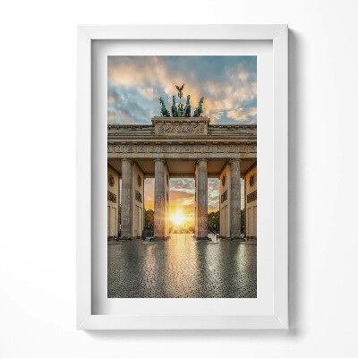 Keretezett kép Brandenburgi kapu naplementében