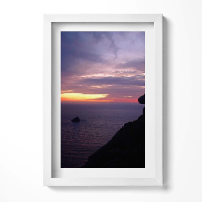 Keretezett kép Naplemente a tenger felett