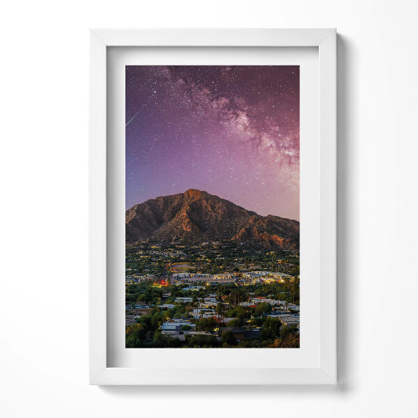 Keretezett kép Csillagos égbolt és hegy