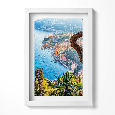 Keretezett kép Tengerparti város panoráma