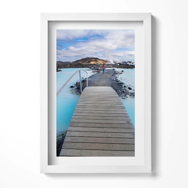 Keretezett kép Kék víz híd táj