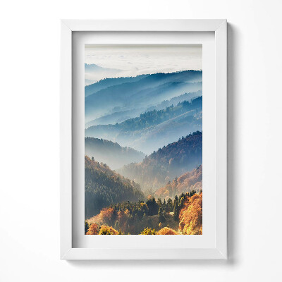 Keretezett kép Hegyek és erdők ködben