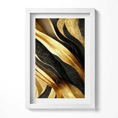 Keretezett kép Arany és fekete hullámok
