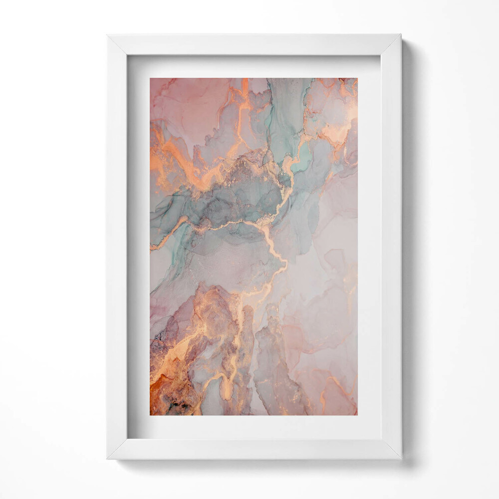 Keretezett kép Absztrakt lágy színek márványhatás