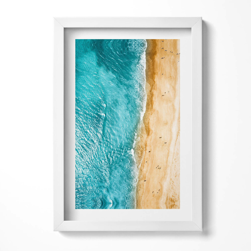 Keretezett kép Tengerparti táj homok és víz