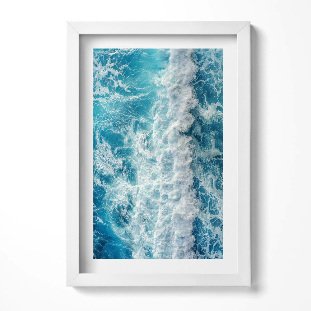 Keretezett kép Tenger hullámok kék árnyalatok