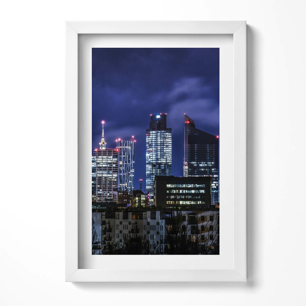 Keretezett kép Modern városi táj éjszaka