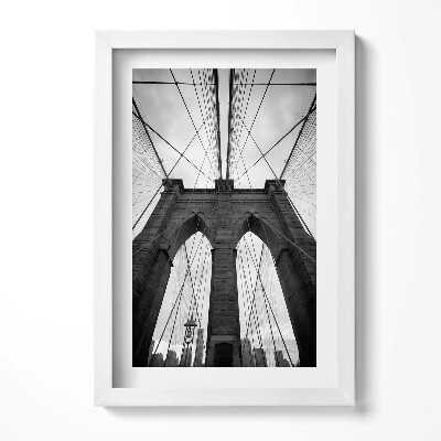 Keretezett kép Brooklyn híd fekete-fehér