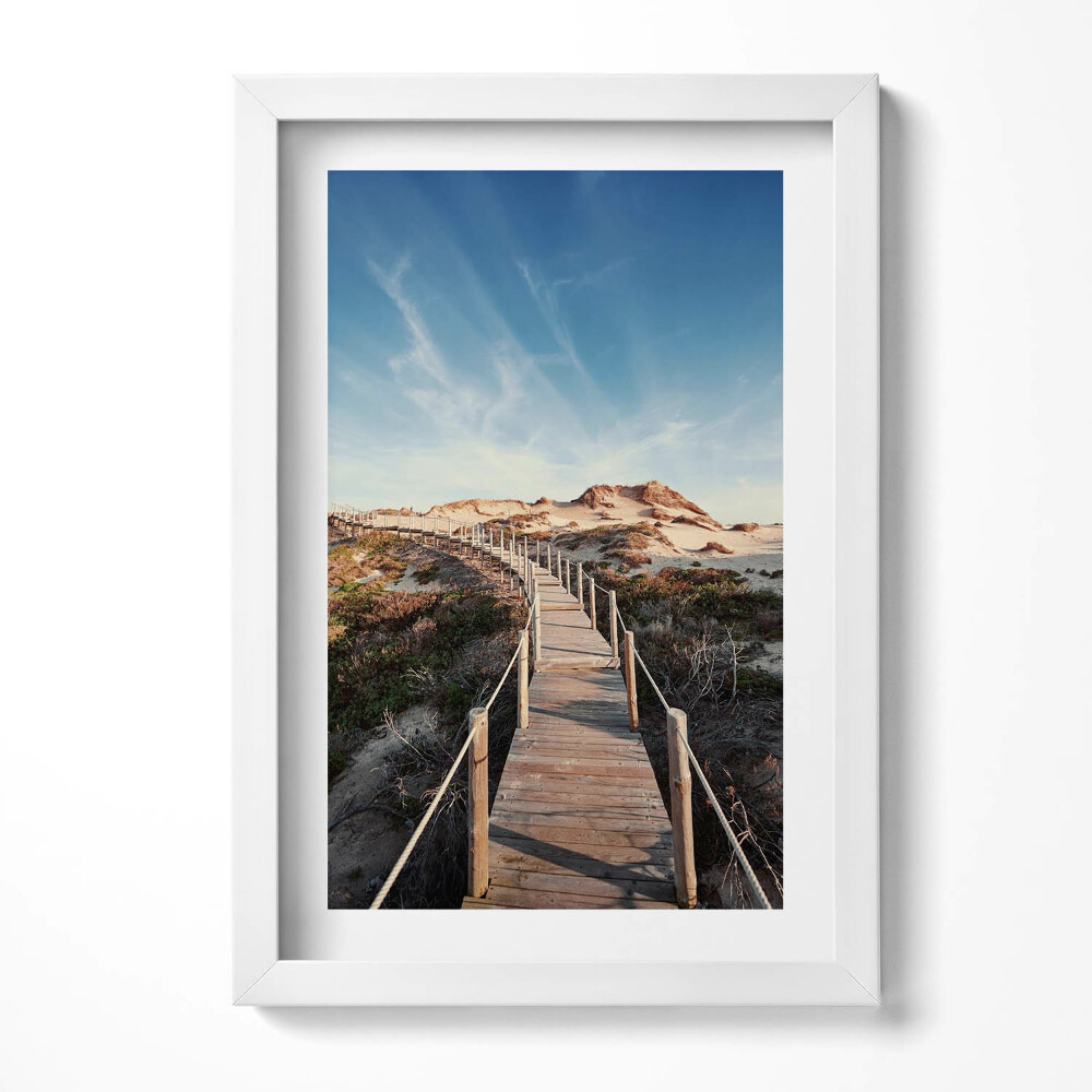 Keretezett kép Homokdűnékhez vezető stég