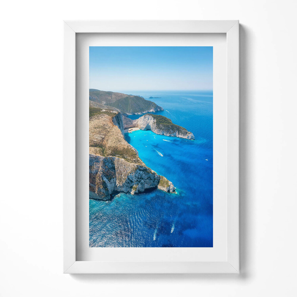 Keretezett kép Tengerparti táj sziklás partokkal