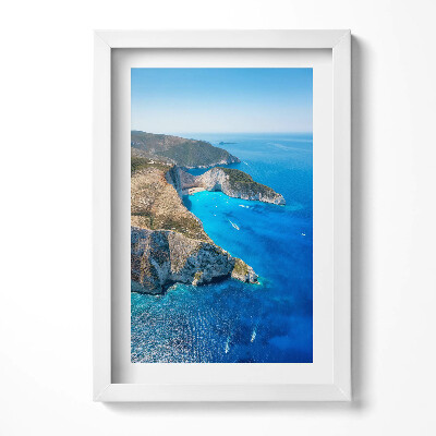 Keretezett kép Tengerparti táj sziklás partokkal