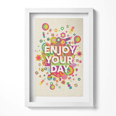 Keretezett kép Színes vidám minták pozitív üzenet