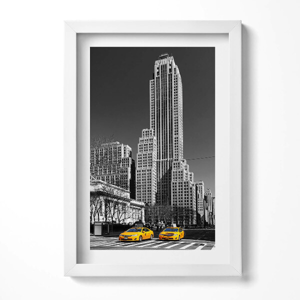 Keretezett kép Sárga taxi a városban