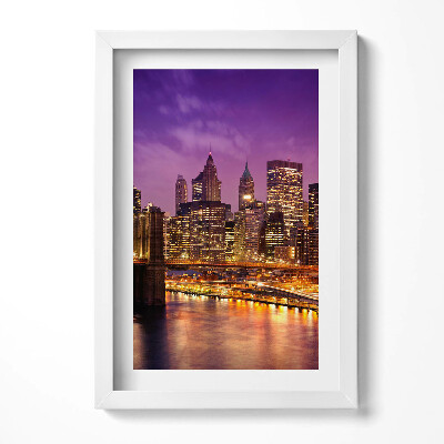 Keretezett kép New York-i városkép éjszaka