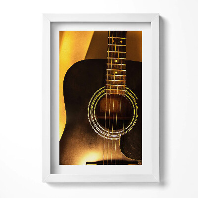 Keretezett kép Fekete gitár részlete