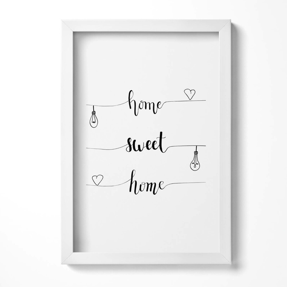 Keretezett kép Otthon édes otthon felirat