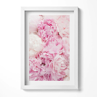 Keretezett kép Rózsaszín virágok peóniák