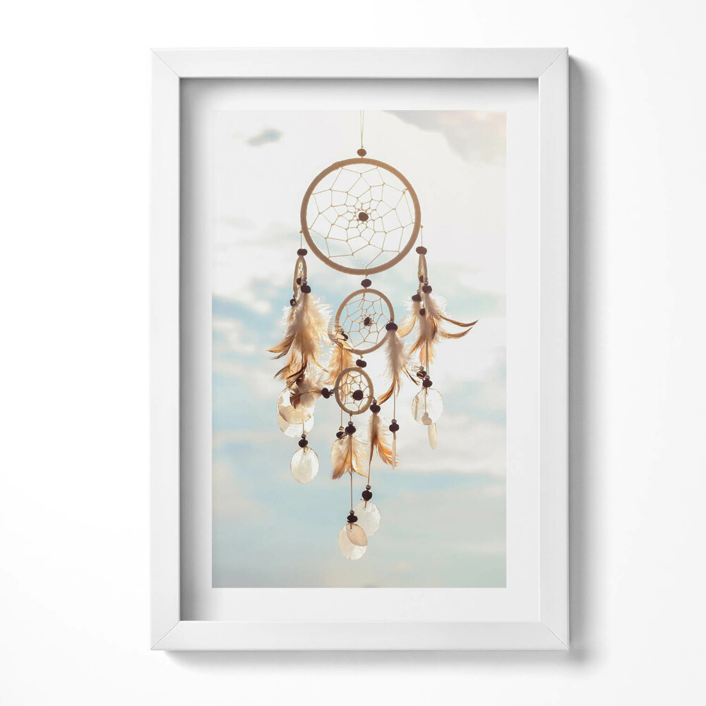 Keretezett kép Álomfogó tollak gyöngyök