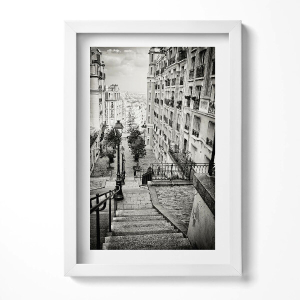Keretezett kép Lépcsős utca városképpel