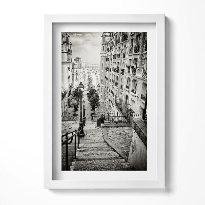 Keretezett kép Lépcsős utca városképpel