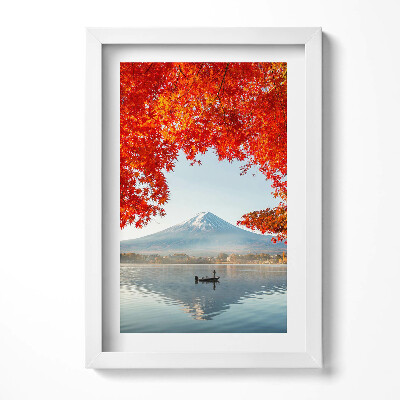 Keretezett kép Tó hegy őszi falevelek