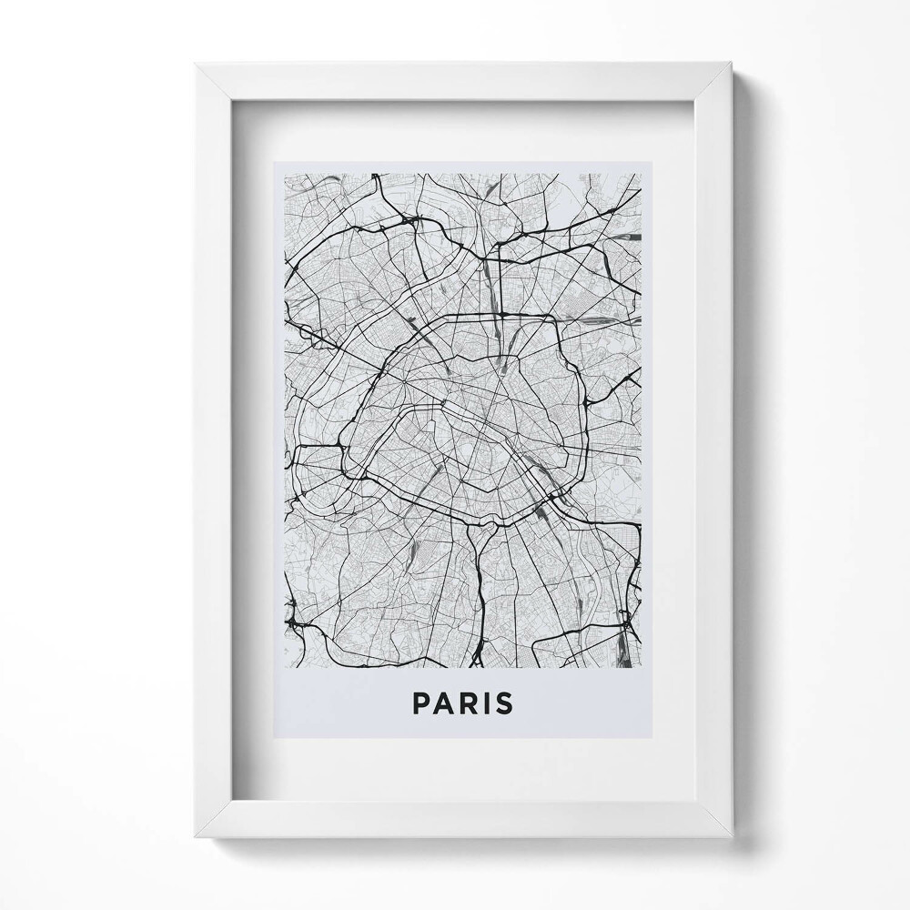 Keretezett kép Párizs város térképe