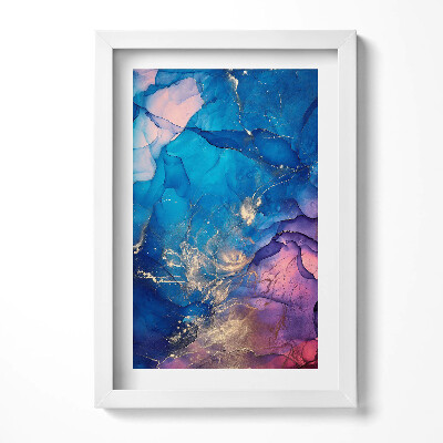 Keretezett kép Absztrakt kék és lila mintázat