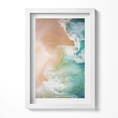 Keretezett kép Tengerparti hullámok és homok