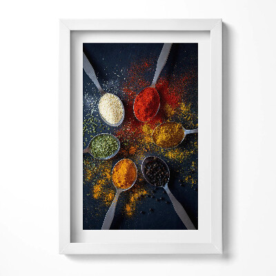 Keretezett kép Fűszerek színes kanálban