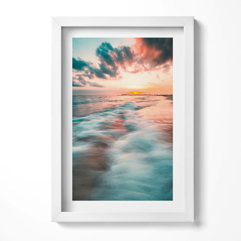 Keretezett kép Naplemente a tengerparton