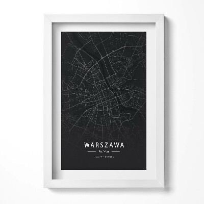 Keretezett kép Városi térkép Warszawa