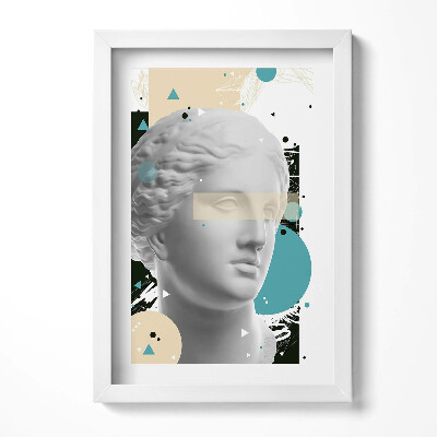 Keretezett kép Klasszikus szobor absztrakt háttérrel