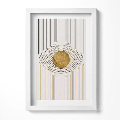 Keretezett kép Absztrakt arany kör és vonalak