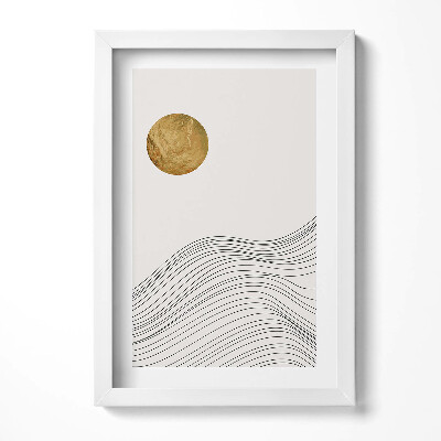 Keretezett kép Absztrakt hullámok és nap