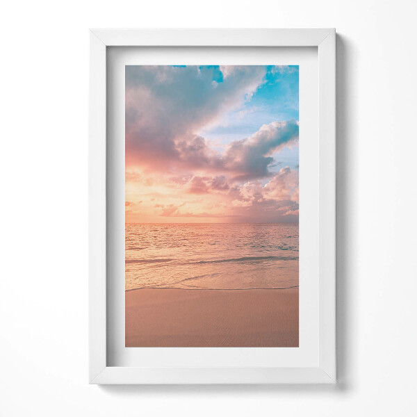 Keretezett kép Naplemente a tengerparton