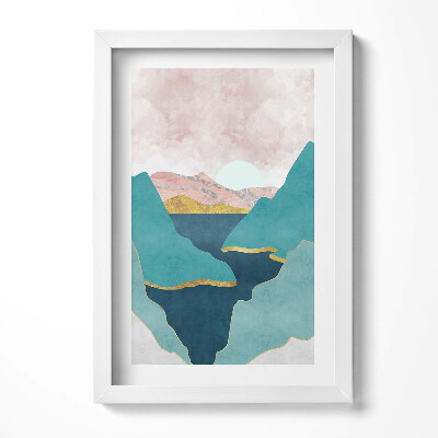 Keretezett kép Absztrakt hegyvidéki táj