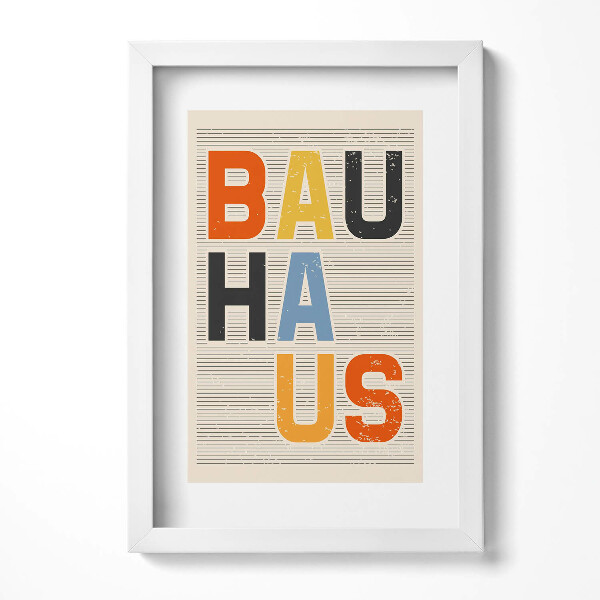 Keretezett kép Bauhaus stílusú betűk