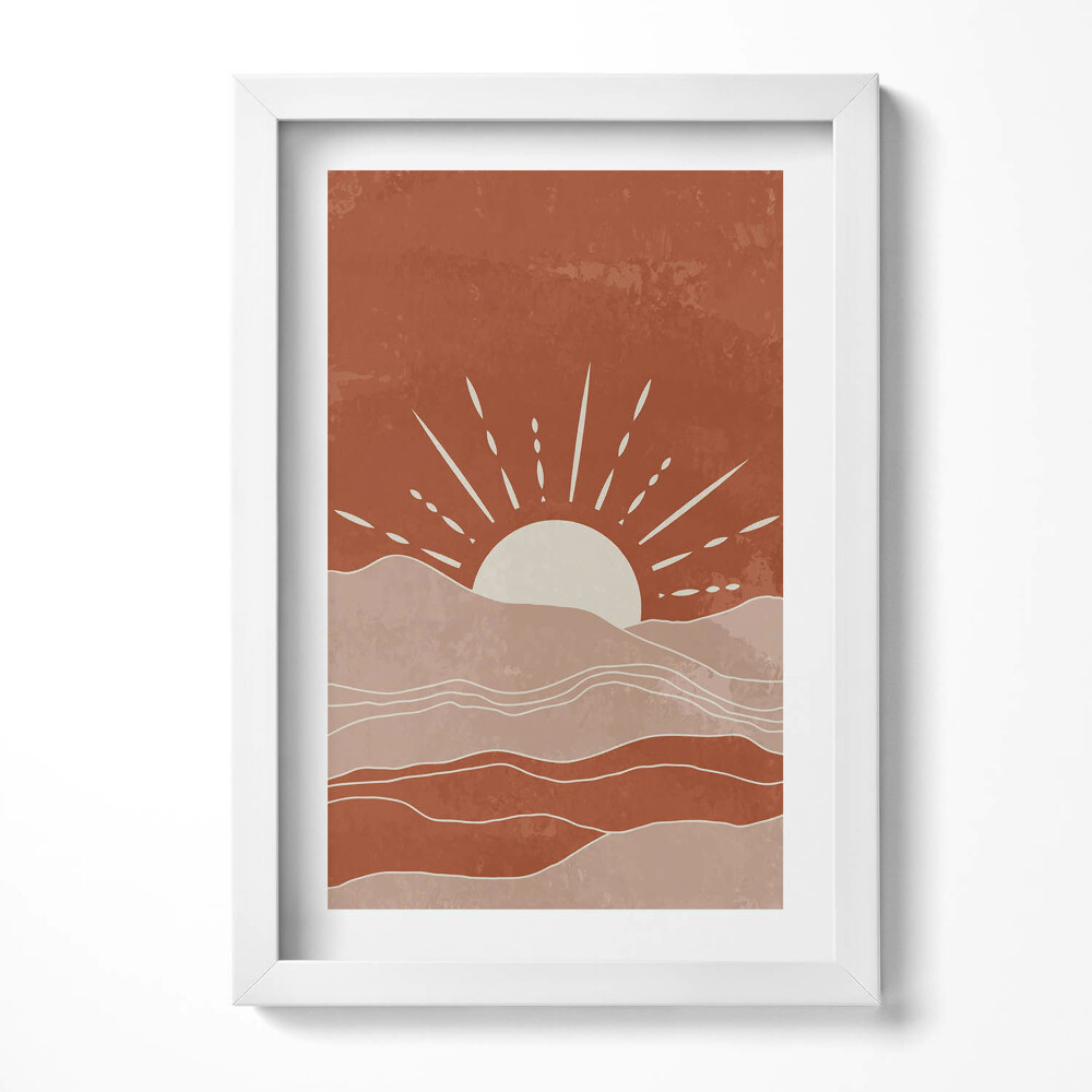 Keretezett kép Naplemente hegyek felett