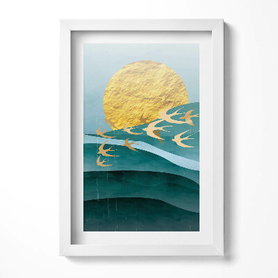 Keretezett kép Napsütéses tengerparti táj