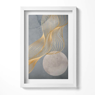 Keretezett kép Absztrakt vonalak és kör