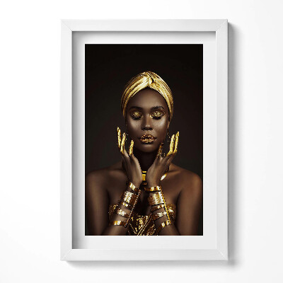 Keretezett kép Elegáns nő arany kiegészítőkkel