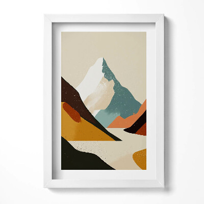 Keretezett kép Absztrakt hegyvidéki táj