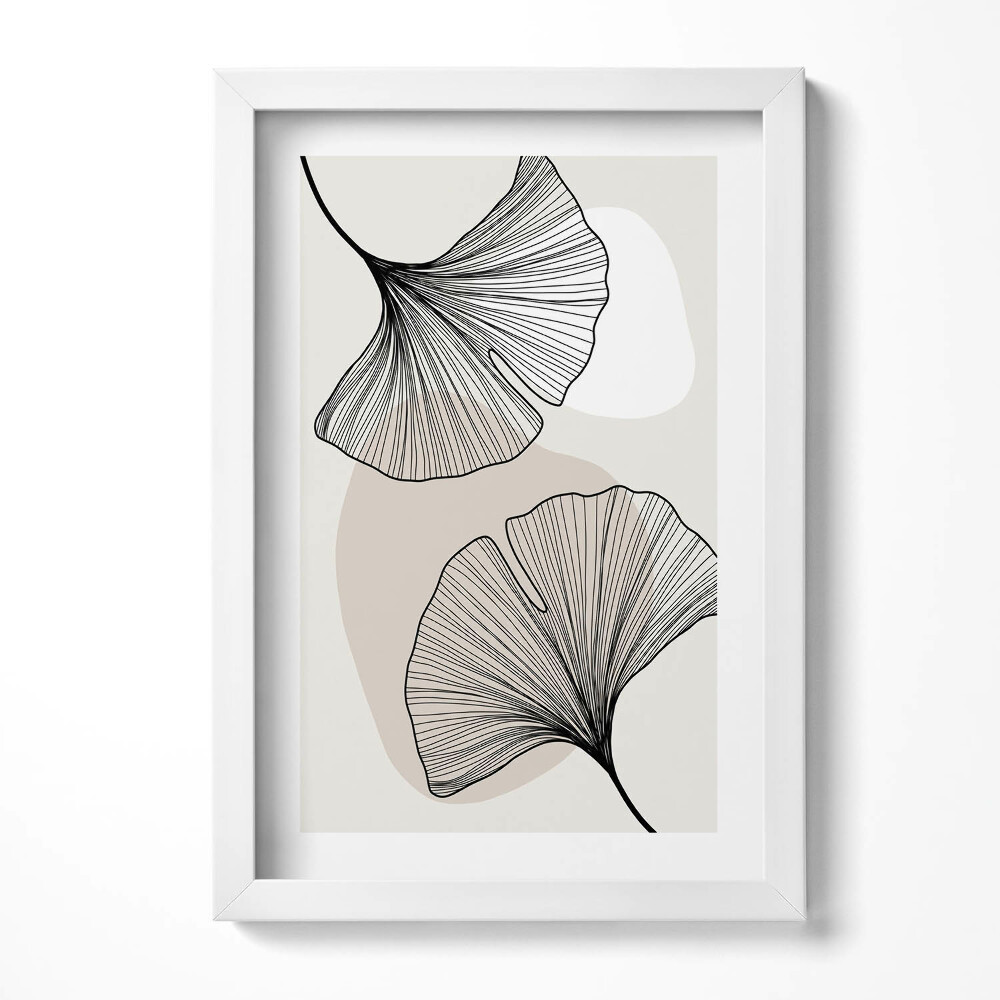 Keretezett kép Levélmintás minimalista design