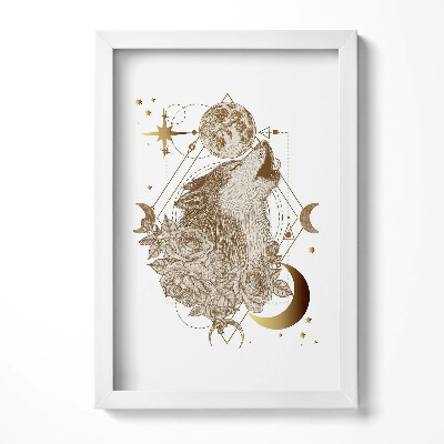 Keretezett kép Farkas rózsák hold csillagok