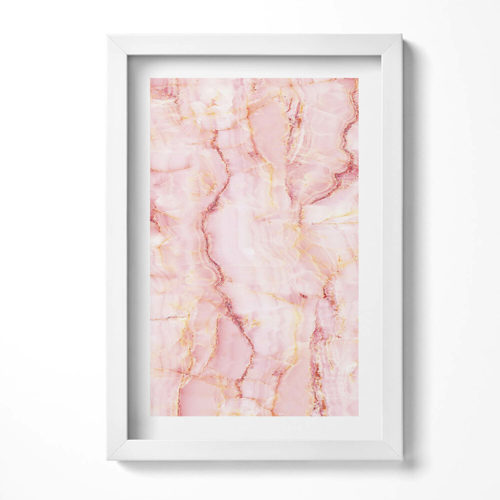 Keretezett kép Rózsaszín márványhatású mintázat