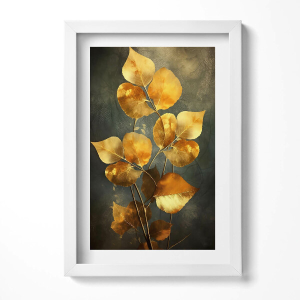 Keretezett kép Arany színű levelek kompozíciója