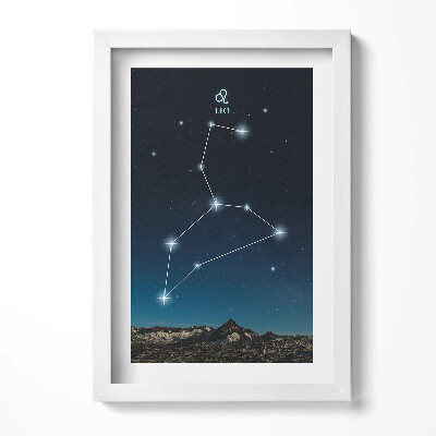 Keretezett kép Oroszlán csillagkép a csillagos égen