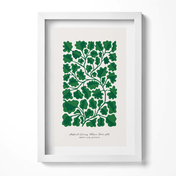 Keretezett kép Zöld levelek mintázata